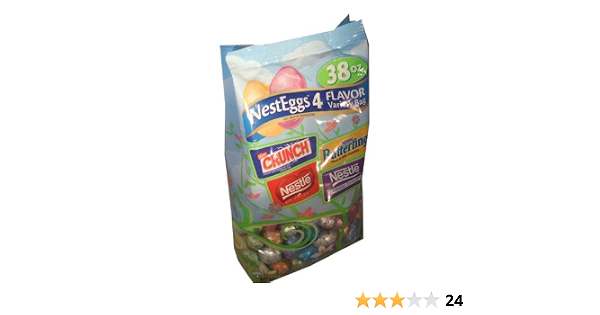 Nestle nest eggs chocolate foil wrapped easter egg chocolate candies 4 flavor 38oz variety bag (028000998882)