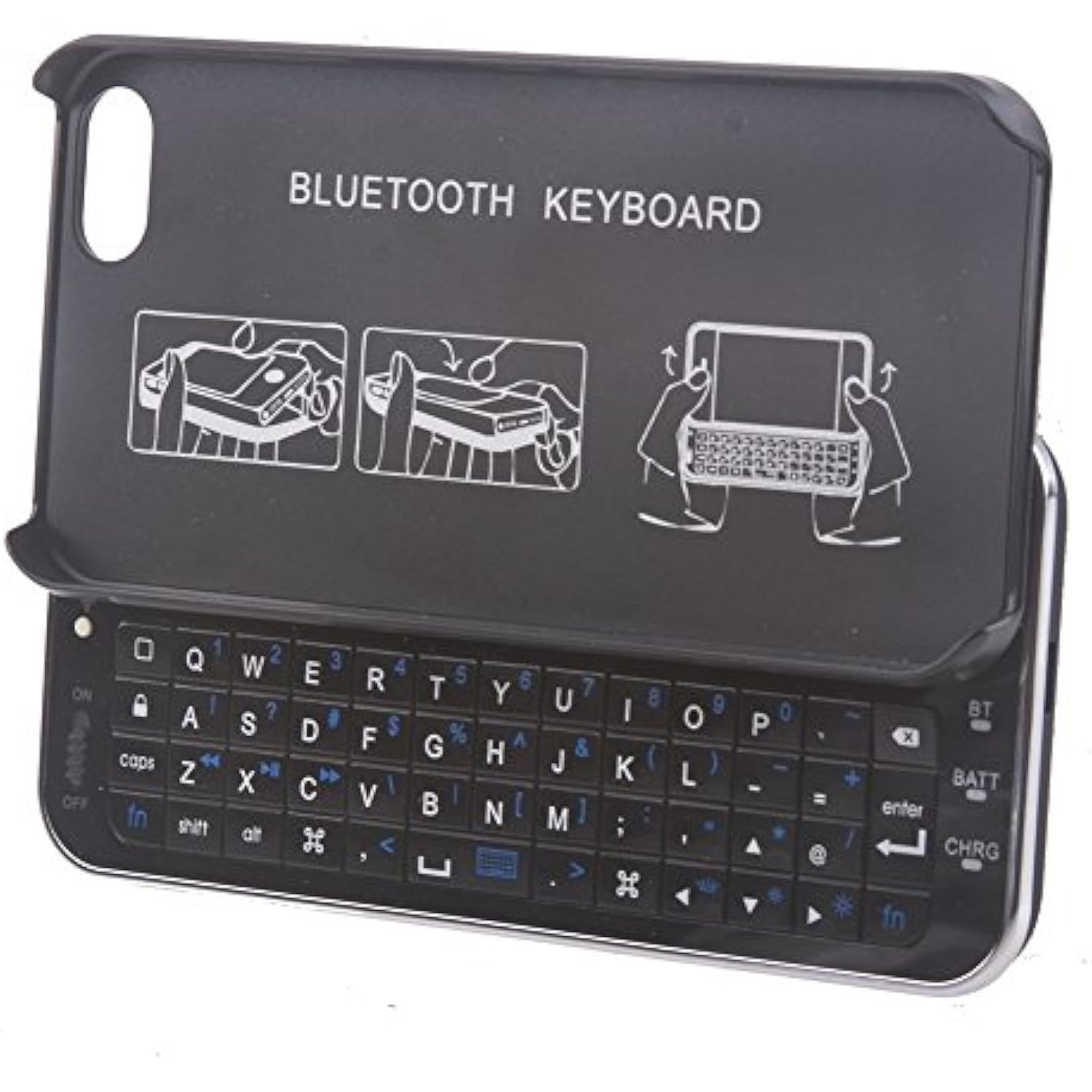 Bluetooth Wireless Slideout Pocket Keyboard Case for iPhone SE 5