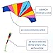 ALLON Rainbow Delta Kite for Kids & Adults, Easy to Assemble and Fly Large Beach Toy Kite for Boys & Girls, Giant Size 60 x 80 Inches, Bonus with 330' String Line