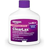 Amazon Basic Care ClearLax Polyethylene Glycol 3350 Powder for Solution, Osmotic Laxative, Relieves Occasional Constipation, 