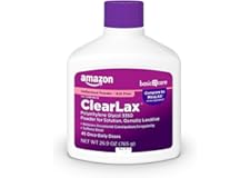 Amazon Basic Care ClearLax, Polyethylene Glycol 3350 Powder for Solution, Osmotic Laxative, 26.9 Ounces