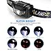 CREE LED Headlamp Flashlight for Running, Dog Walking, Camping, Hiking, Fishing, Cycling, Night Reading and DIY Work (waterproof red light) Purple (white & red lights)