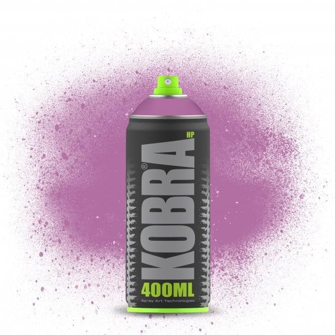 KOBRA HP High Pressure Spray Paint 400ml Can – Professional Grade 100% Acrylic Formula with Matte Finish for Graffiti, Street Art, Crafts & Multi-Surface Use (4210 Deep)