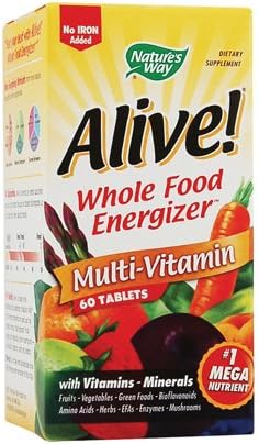 Nature's Way Alive! Multi-Vitamin No Iron Added - 60 Tablets