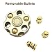 ICE FROG Metal Revolver Spinner Fidget, Solid Brass Metal Toy Surface Finish Hand Finger Spinners Focus Fingertip Spinner Toys - For ADD, ADHD, Anxiety, Autism Adult Children - Gun