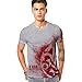 HBO'S Game of Thrones Men's Fire and Blood Splatter T-Shirt (X-Large, Light Heather Grey)