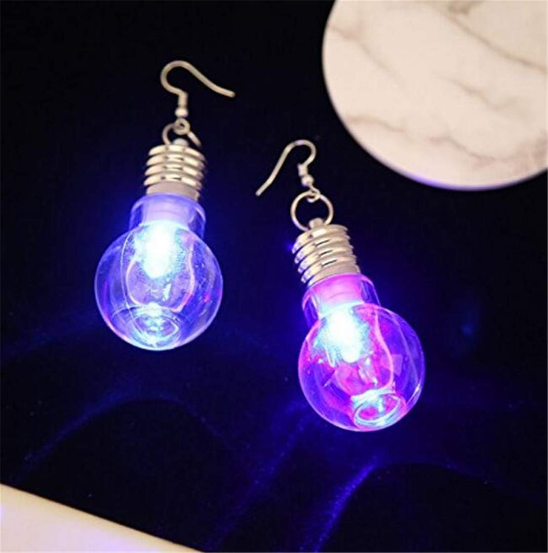 LOSOUL Bulb Earrings Glow in the Dark Womens Eardrop Fashion Shape Halloween Jewelry,1#
