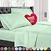 Nestl King Size Sheets Set - 4 Piece King Sheets, Bed Sheets for King Size Bed, Double Brushed King Bed Sheets, Hotel Luxury Mint Sheets Extra Soft Bedding Sheets & Pillowcases
