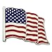 PinMart's Proudly Made in USA American Flag Jewelry Silver Enamel Lapel Pin