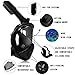 KUSKY Full Face Snorkel Mask [2018 Upgrade] New Foldable Snorkeling Mask with Detachable Camera Mount Pivot Arm and Earplug, 180° Large View Easy Breath Dry Top Set Anti-Fog for Adults Youth