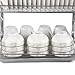 MICOE Dish Drainer Drying Rack with Cutting Board Holder 2 Tier Large Capacity WDT2002