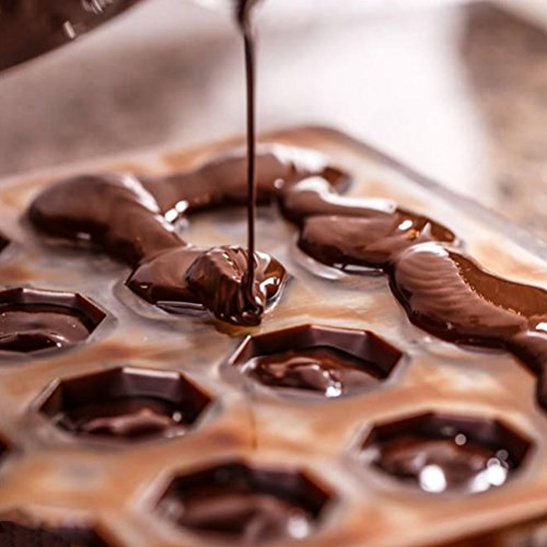 PC Polycarbonate Chocolate Mold - 21 Cavities Diamond Shaped, Candy Making Molds, DIY Mould Cookie Tray, Clear Polycarbonate Mold for Mousse, Jelly, Candy, Chocolate