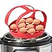 WYJP Pressure Cooker Sling Silicone Bakeware Sling for Instant Pot 6 Qt/8 Qt Anti-scalding Bakeware Lifter Steamer Rack Red, Dishwasher Safe