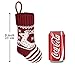 LimBridge Christmas Mini Stockings, 6 Pack 9 inches Knit Knitted Snowflake Reindeer Rustic Holiday Decorations, Goodie Bags for Family Friends, Cream Burgundy