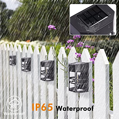 Solar Wall Lights Outdoor, 6 Pack Solar Deck Fence Lights Waterproof