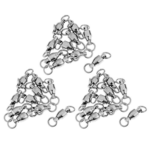 HomeDecTime 30Pcs Hochleistungskugellagerwirbel Massivringe Schwarzer Angelwirbel 5# – Bild 8