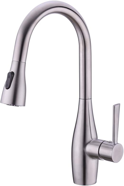 CREA Kitchen Tap Single Handle Basin Tap with Pull Out Sprayer Kitchen