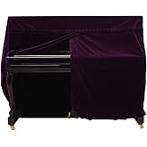 Upright Piano Cover, Colorfast Pleuche Full Piano Dust Proof Decorated Cover(Purple)
