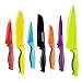 Cook N Home 14-Piece Coated Carbon Stainless Steel Knife Set with Sheaths, Multicolor