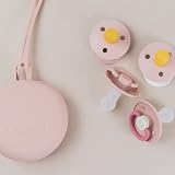 j. børn Silicone Dummy Case 3 Dummies Storage Portable Pacifier Holder Blush view 4