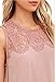 DaySeventh Women Chiffon Lace Sleeveless Shirt Blouse Comfort Tank Tops (S, Pink)