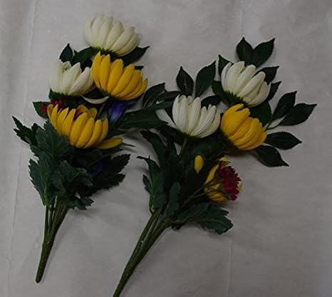 Amazon 仏壇やお墓に供える花 水替え不要 仏花2個セット フラワーアレンジメント オンライン通販