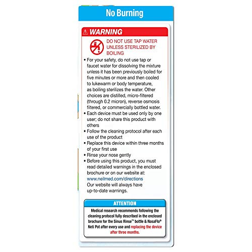 Neilmed's Sinus Rinse, Pediatric, Complete Saline Nasal Rinse Kit 60 Premixed Packets