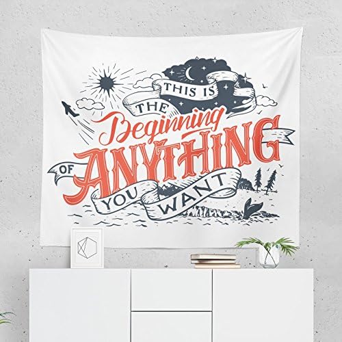 Motivational Quote Tapestry Wall Hanging Inspirational Sayings Tapestries Dorm Room Bedroom Decor Art - Printed in the USA - Small to Giant Sizes