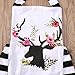 Newborn Baby Girl Clothes Deer Cartoon Bodysuit Romper Playsuit Jumpsuit Outfit (6-12 Months, White)