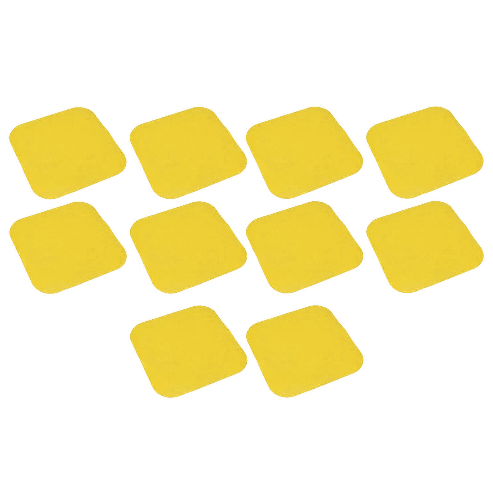 Socobeta Spot Markers, 10PCS 9Inch Non Slip Floor Markers Flat Field Cones Poly Dots for Soccer Basketball Sports Speed Agility Training and Drills(Yellow)