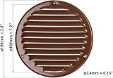 EUROPLAST Ø160mm Brown Round Air Vent Grille Cover with Insect Mesh view 2