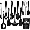 Kitchen-Utensil-Set-12-Cooking-Utensils-Set-Colorful-Silicone-Kitchen-Utensils-Nonstick-Cookware-with-Spatula-Set-Kitchen-Tools-Kitchen-Gadgets-with-Utensil-Crock-by-Umite-Chef-Black 12 PCS Silicone Kitchen Cooking Utensil Set, Heat Resistan BPA-Free Kitchen Utensils, Umite Chef Nonstick Cookware with…