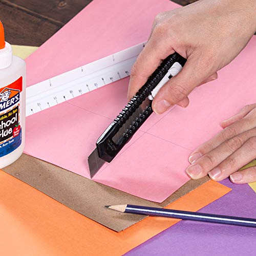 15 Pack - Utility Knife Box Cutter (18mm Retractable Blade Box Cutters with Bonus 15 Replacement Razor Blades!) Perfect for Moving, Cutting Cardboard Boxes, DIY Projects, More - Thumbnail 4