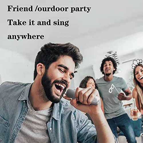 Roadpassion Karaoke Machine,Rechargeable Portable Bluetooth Karaoke Speaker with 2 Wireless Microphones Karaoke Equipment for Indoor Outdoor Party