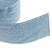No brand Off-brand products Kraft Denim Ribbon Edge Edge Ribon Bowknot Bow making DIY For handicrafts Sewing Cloth All 2 Color 2 Sizes Size selection research - Light blue, 4 cm2 M