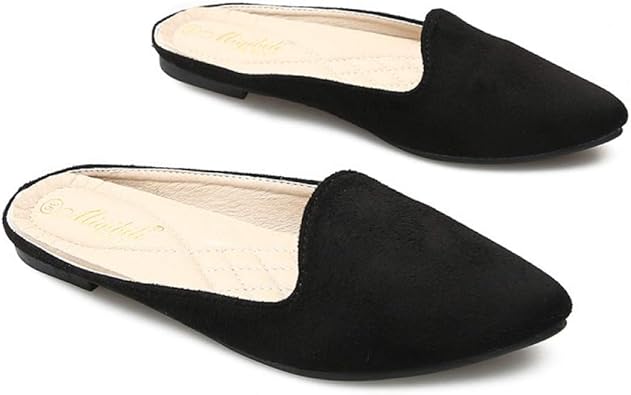 pointed toe slide loafers