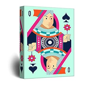 Canvas Wall Art - Playing Poker Card Design - Queen of Spades - Giclee Print Gallery Wrap Modern Home Art Ready to Hang - 12x18 inches