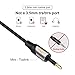 CableCreation 3 Feet Toslink Male to Mini Toslink Male Digital S/PDIF Audio Optical Fiber Cable 24K Gold Plated Compatible Chromecast Audio,iMac,Mac Pro&More,Black & Silver/1M