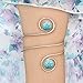 Q&Q Fashion Silver Plated Egypt Cleopatra Turkey Double Blue Stone Swirl Spiral Dancer Upper Arm Cuff Armlet Armband Bangle Dia. 6.8cm(2.67