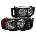 Spec-D Tuning 2LH-DGP02JM-RS Dodge Ram Black Diamond Front Head Lights Lamps