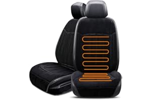 SriGM Car Seat Cushion Chair Cushion Auto Seat Cushion for Full Back and Seat, Velour Seat Car Cushion Front Chair Pad, Seat Cushion for Car Seat Driver 1 Pack (NH001-1pcs/Black)