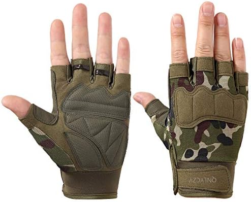 QNLYCZY Tactical Gloves Military Army Police SWAT Combat Assault Tactical Fighting Gloves, Fitness Gloves, Outdoor Gloves, Cycling Gloves Motorcycle Bicycle, Shock Absorption, Non-Slip (M, L, XL)