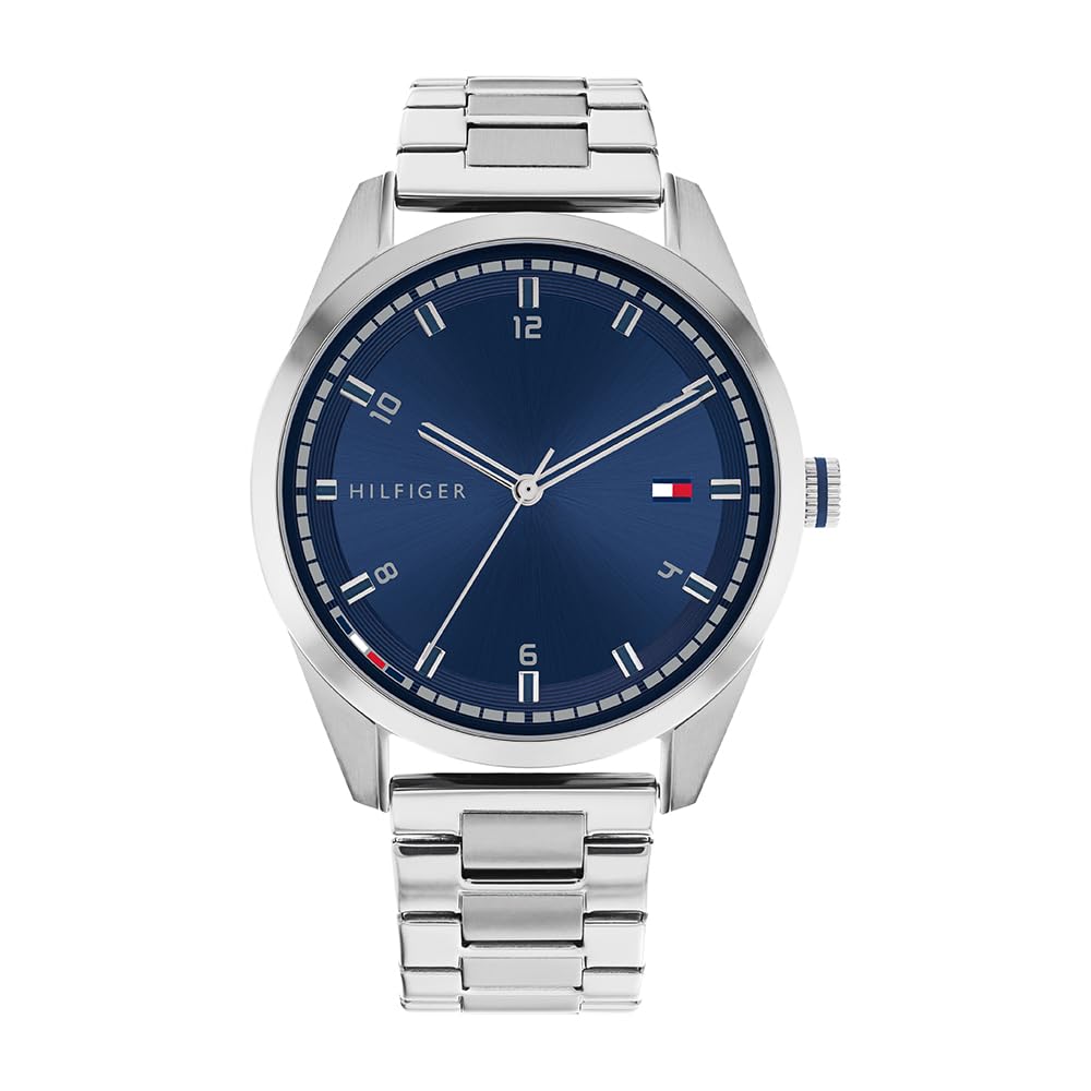 Tommy Hilfiger Analogue Quartz Watch for Men with Silver Stainless Steel Bracelet - 1710455