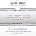 Hyperikon LED Vapor Proof Fixture 70W (150 Watt Replacement), 5000K Clear, Waterproof, Shop Garage Lighting, UL, DLC, 4 Pack