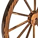 Best Choice Products 30-inch Set of 2 Decorative Wall Accent Old Western Wooden Garden Wagon Wheel w/Steel Rims, Stained Finish, Brown