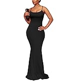 Hafailia Women's Casual Soft Lounge Long Slip Dress Sexy Sleeveless Bodycon Maxi Dresses Evening Formal Cocktail