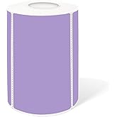 Yeachlaing 2×3 Inch Purple Removable Thermal Labels,Self-Adhesive Square Direct Thermal Labels,300 Sheets per Roll with Perforated Lines