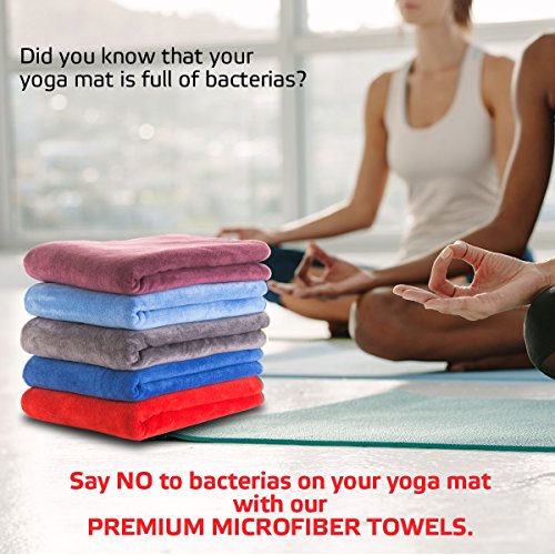 image for Sport2People Super Microfiber Sports and Non Slip Hot Yoga Mat Towel -