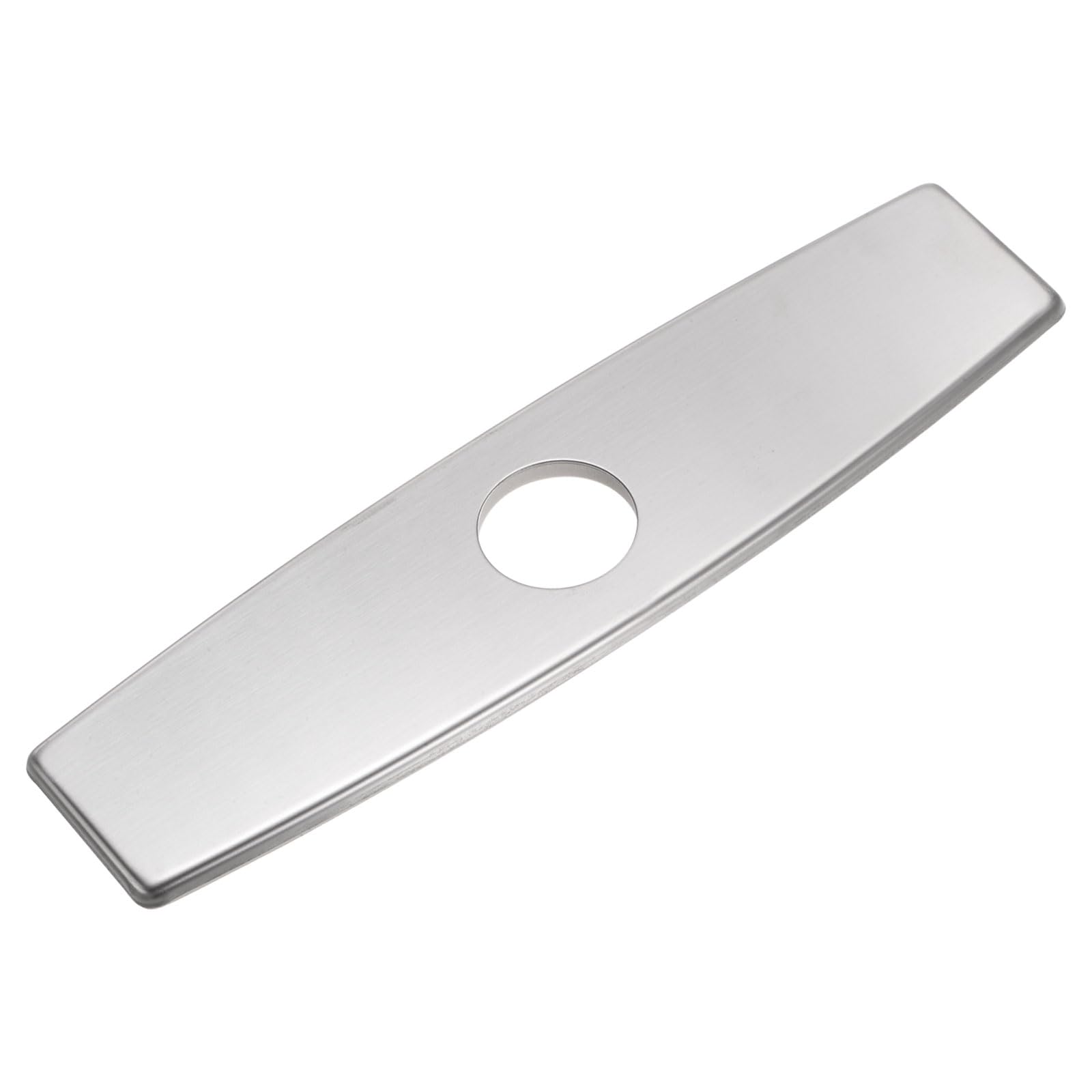 uxcell 10 Inch Hole Cover Deck Plate Escutcheon, Stainless Steel Sink Cover Plate for Bathroom or Kitchen Sink Faucet, Round Brushed Silver