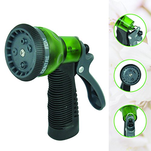 YeStar 75Ft Garden Coil Hose, 3/4" Solid Brass Fittings/Leak Proof Connector, Flexible Water Hose with 7-Pattern Spray Nozzle, Easy to Storage, Kink Free Compact and Durable